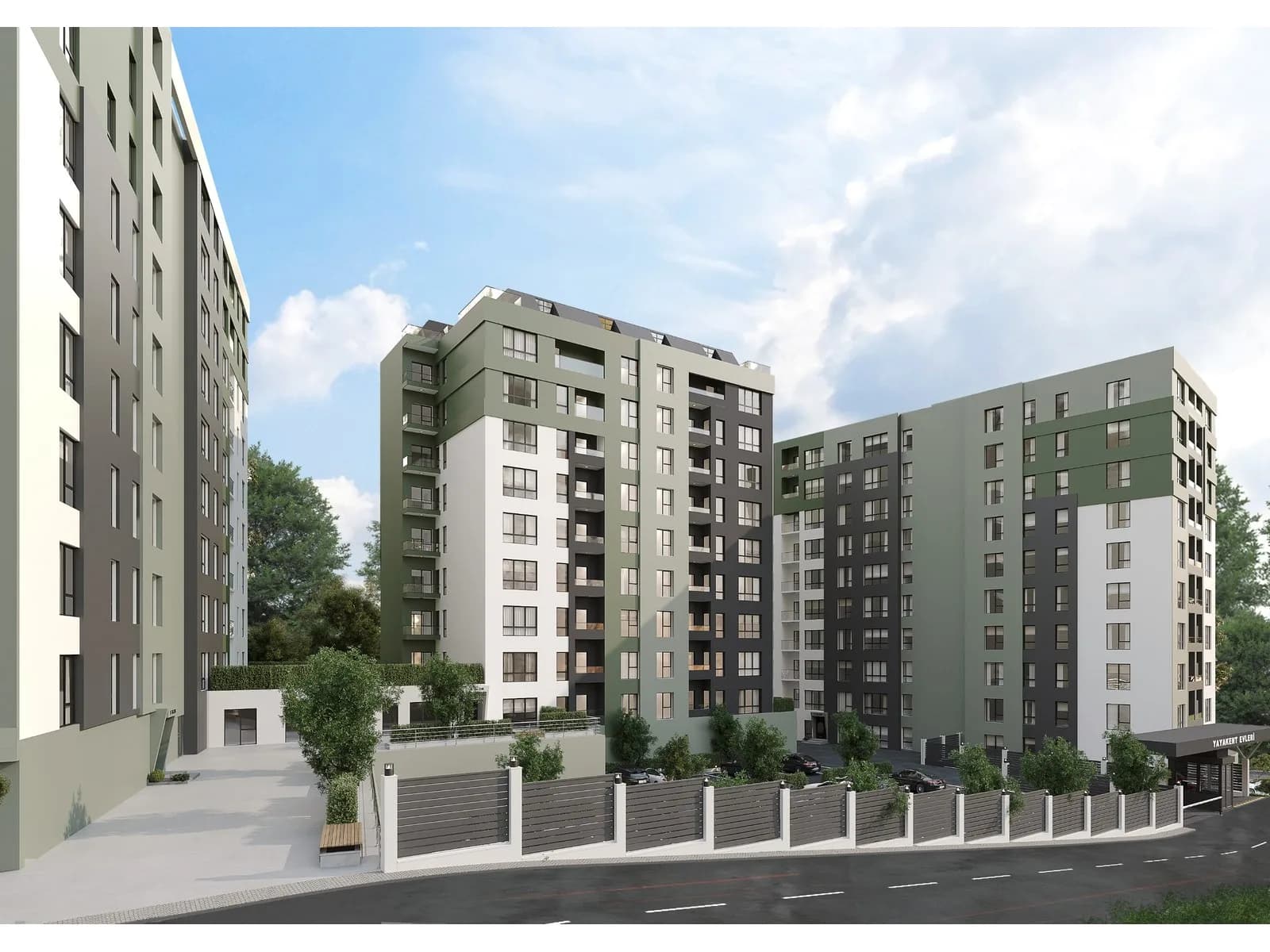 YayaKent Evleri, Pendik — dış cephe görselleştirmesi