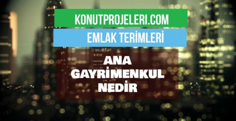 ANA GAYRİMENKUL NEDİR?