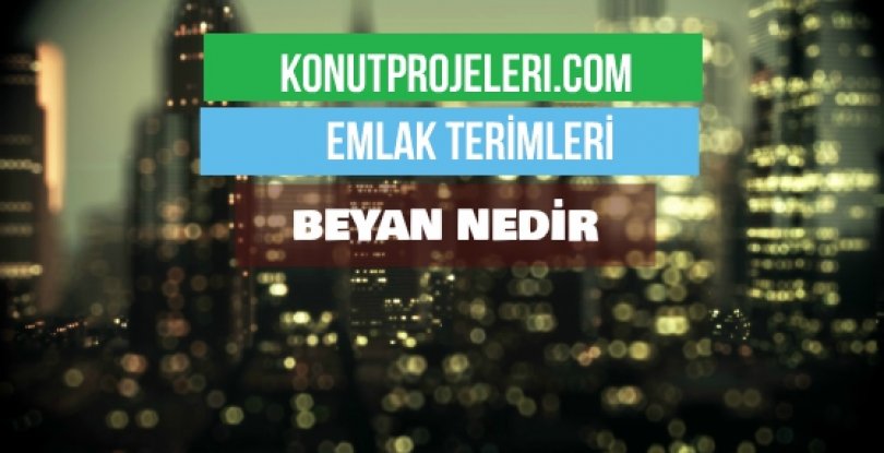 BEYAN NEDİR?