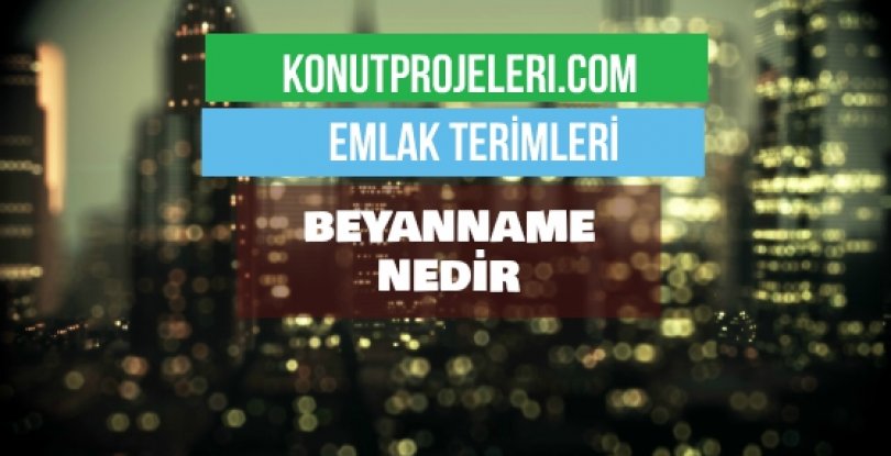 BEYANNAME NEDİR?