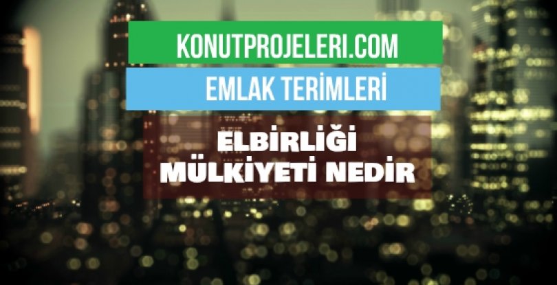 ELBİRLİĞİ MÜLKİYETİ NEDİR?